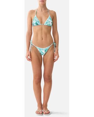 CAMILLA Cheeky Slide Tri Bikini Set With Charms Balearic Bebé - Blue