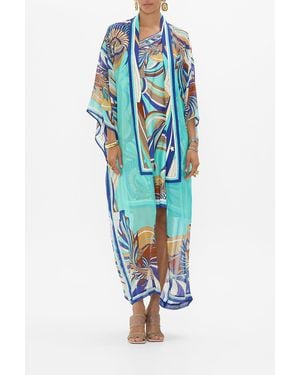 CAMILLA Kimono Layer With Collar Oasis Oracle - Blue