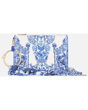 CAMILLA Ring Scarf Clutch Ceramic Panoramic - Blue
