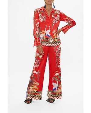 CAMILLA Pyjama Shirt Lisboa Luxe - Red