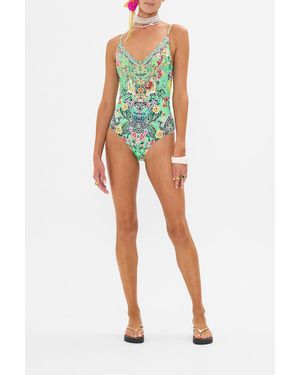CAMILLA Wired V-Neck One Piece Porcelain Dream - Green