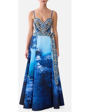 CAMILLA Maxi Wrap Skirt Sweet Sacré Bleu - Blue