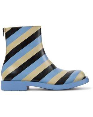 Camper Striped Ankle Boots - Blue