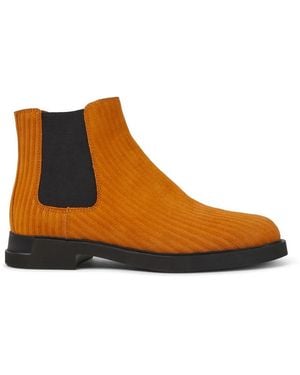 Camper Nubuck Ankle Boots - Orange