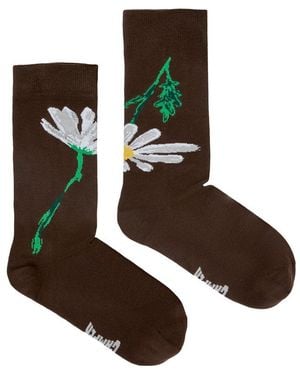 Camper Flower Mid-Length Socks - Verde