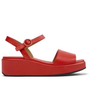 Camper Misia Platform Sandal - Red