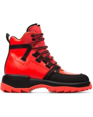 Camper Ankle Boots - Red