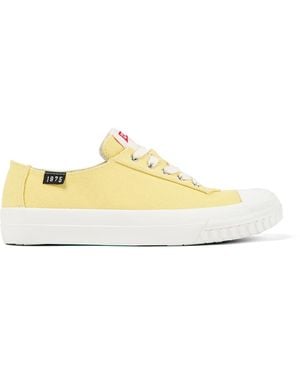 Camper Yellow Recycled Cotton Trainers - Metallic