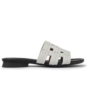 Camper White Leather Sandals