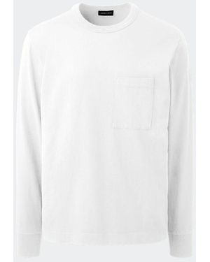Canada Goose Gladstone Langarm T-Shirt (Männlich, - Weiß