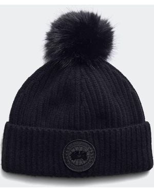 Canada Goose Cashmere Blend Pom Toque - Blue