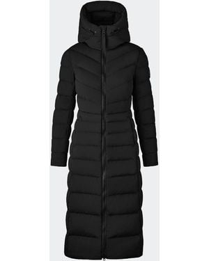 Canada Goose Clair Hooded Long Puffer Coat - Black