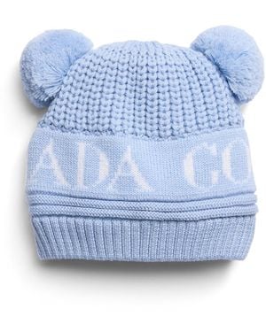 Canada Goose Baby Double Pom Hat - Blue