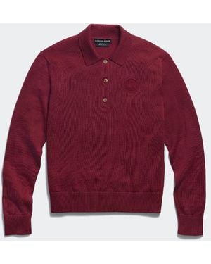 Canada Goose Polo A Maniche Lunghe - Rosso