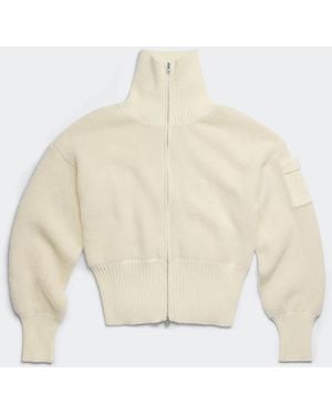Canada Goose Sauble Alpaca Full Zip Sweater - Natural
