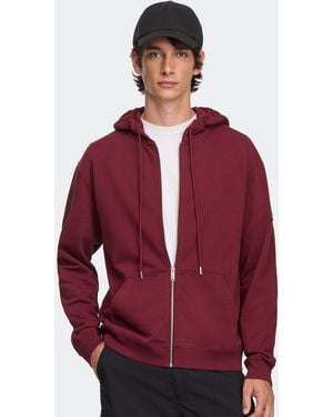 Canada Goose Sweat À Capuche Zippé Loon Disc - Rouge