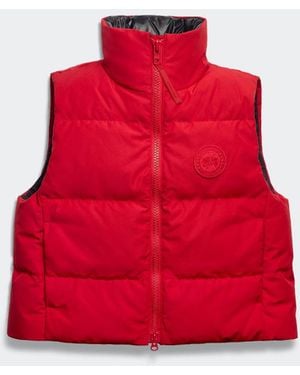 Canada Goose Grandview Cropped Vest Tonal Disc - Red