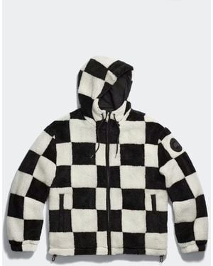 Canada Goose Veste À Capuche En Polaire Harrier Après (Hommes, Bone/ Check, - Noir