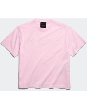 Canada Goose Roam Embroidered T-Shirt - Pink