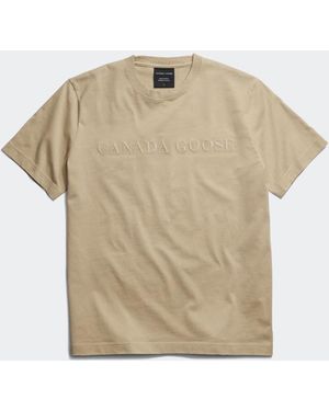 Canada Goose Vantage Embroidered T-Shirt - Natural