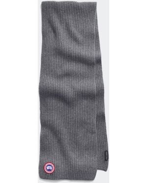 Canada Goose Cashmere Blend Rib Scarf - Grey