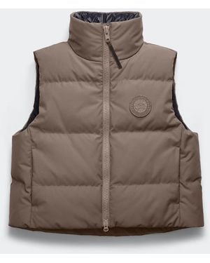 Canada Goose Grandview Cropped Vest Tonal Disc - Brown