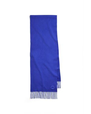 Canada Goose Wool Cashmere Blend Fringe Scarf - Blue