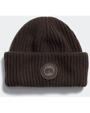 Canada Goose Bonnet À Double Pli Mélange Cachemire (Unisexe, - Marron