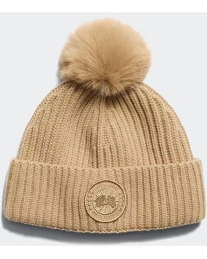 Canada Goose Cashmere Blend Pom Toque - Natural