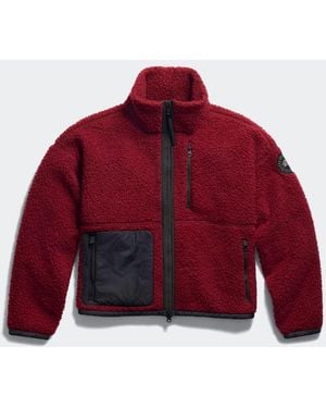 Canada Goose Simcoe Zip Up Fleece Jacket Black Disc - Red
