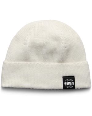 Canada Goose Cotton Beanie - White
