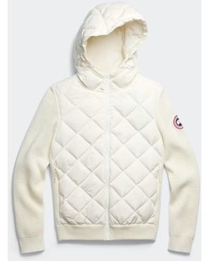 Canada Goose Hybridge Quilted Knit Hoodie - White