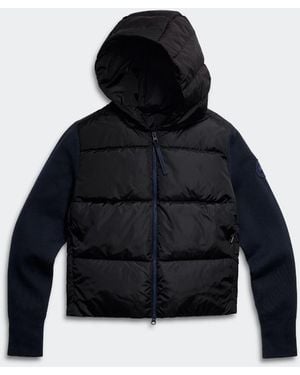 Canada Goose Hybridge® Wide Quilt Knit Hoodie Tonal Disc - Blue