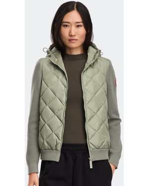 Canada Goose Hybridge Quilted Knit Hoodie - Green