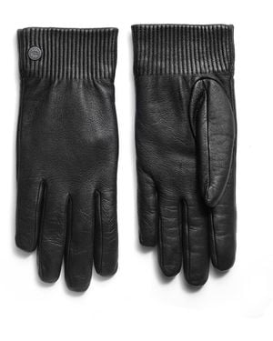 Canada Goose Gant Côtelé En Cuir Premium - Noir