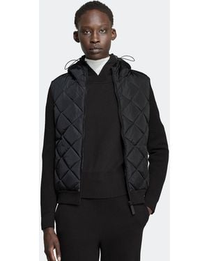 Canada Goose Hybridge Quilted Knit Hoodie Disc - Black
