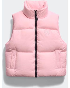 Canada Goose Veste Sans Manches En Duvet Fallon Tonal Disc (Femmes, - Rose