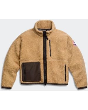 Canada Goose Simcoe Zip Up Fleece Jacket - Natural