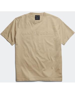 Canada Goose Vantage Embroidered T-Shirt - Natural