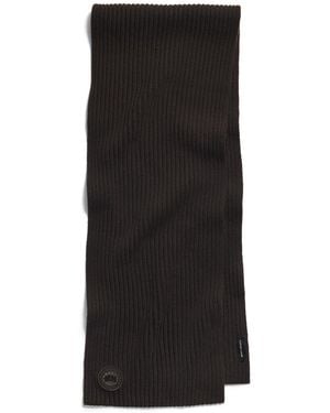 Canada Goose Cashmere Blend Rib Scarf - Black