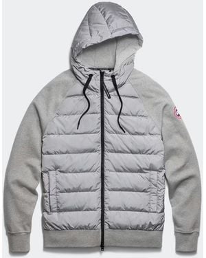Canada Goose Hybridge Huron Full Zip Hoody Down Jacket - Grey
