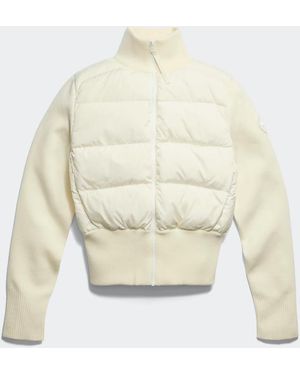 Canada Goose Hybridge® Wide Quilt Knit Jacket Tonal Disc - White