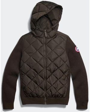 Canada Goose Veste À Capuche En Maille Matelassée Hybridge (Femmes, - Noir