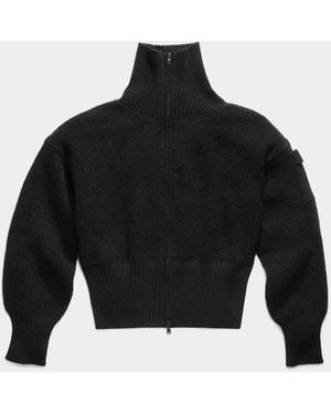 Canada Goose Sauble Alpaca Full Zip Sweater - Black