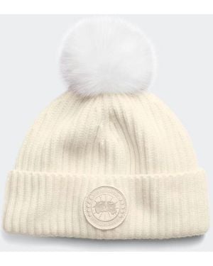 Canada Goose Cashmere Blend Pom Toque - Natural