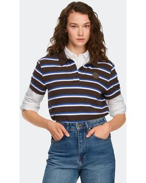 Canada Goose Almira Striped Polo Tonal Disc - Blue