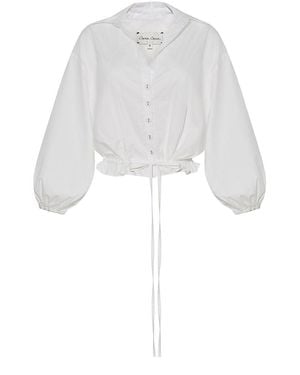 Cara Cara Hutton Top - White