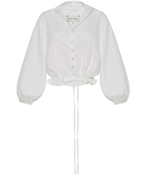 Cara Cara Hutton Top - White