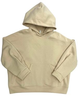 Imperial Felpa Panna Oversize Con Cappuccio - Metallizzato