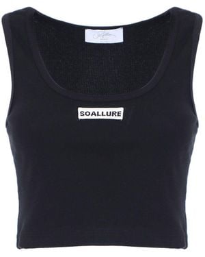 Soallure Canotta Crop Nera - Nero